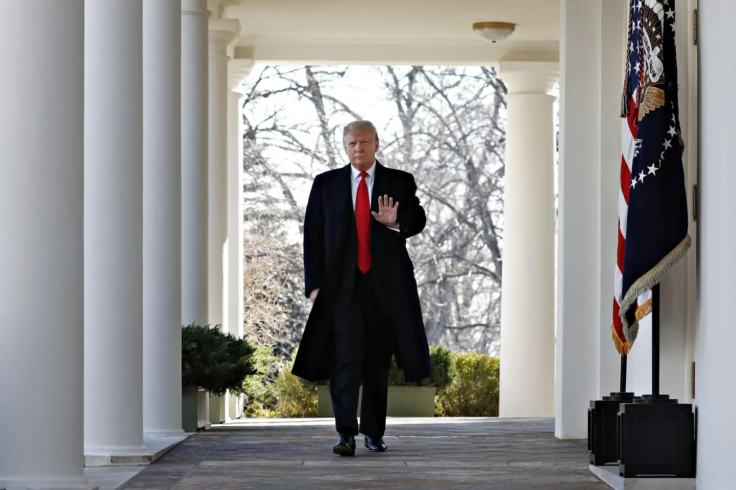 Ametisoleva presidendina on Donald Trumpil järgmistel valimistel niikuinii eelis, kuid seni on läinud tal konkurentidest paremini ka kampaaniaraha kogumine. FOTO: Jacquelyn Martin/Ap/Scanpix