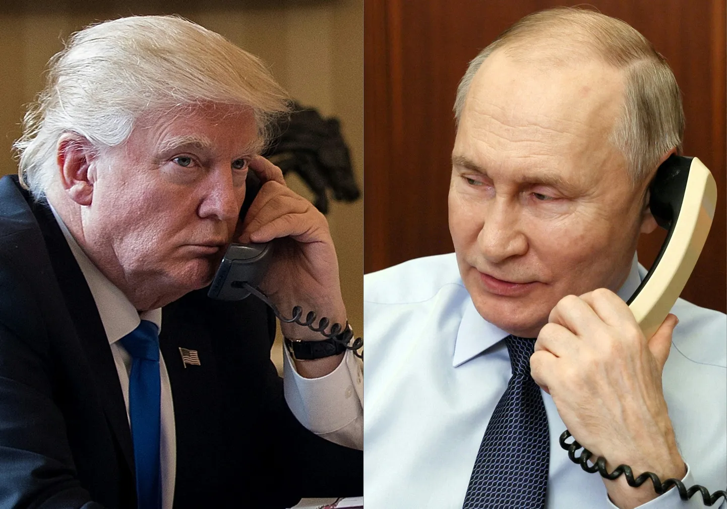 ASV prezidents Donalds Tramps un Krievijas diktators Vladimirs Putins.