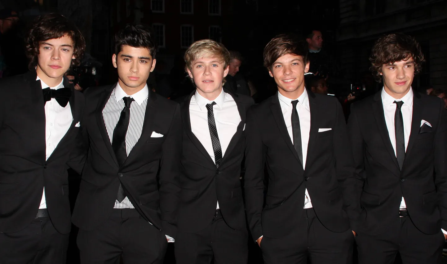 Harry Styles, Zain Malik, Niall Horan, Louis Tomlinson ja Liam Payne bändist One Direction
