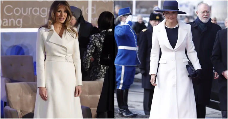 Melānija Trampa un Zviedrijas kroņprincese Viktorija.
