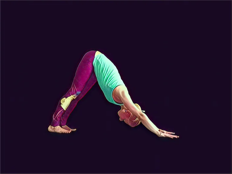 Allavaatav koer ehk Adho Mukha Svanasana.