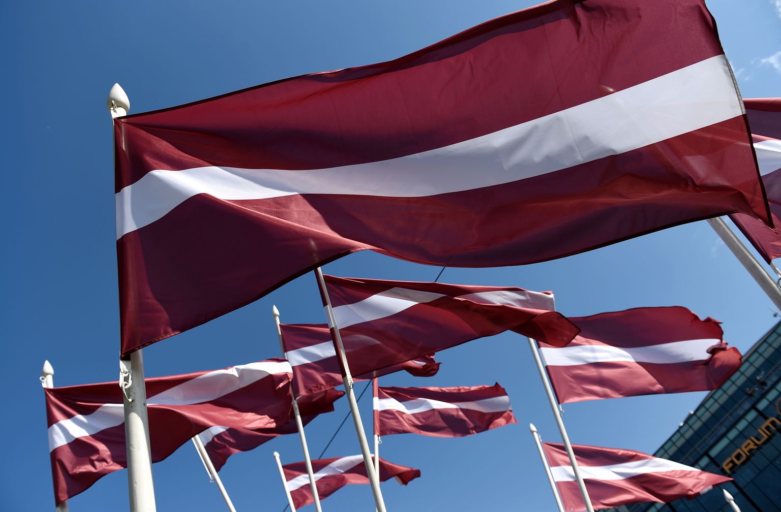Флаги Латвии. Иллюстративное фото