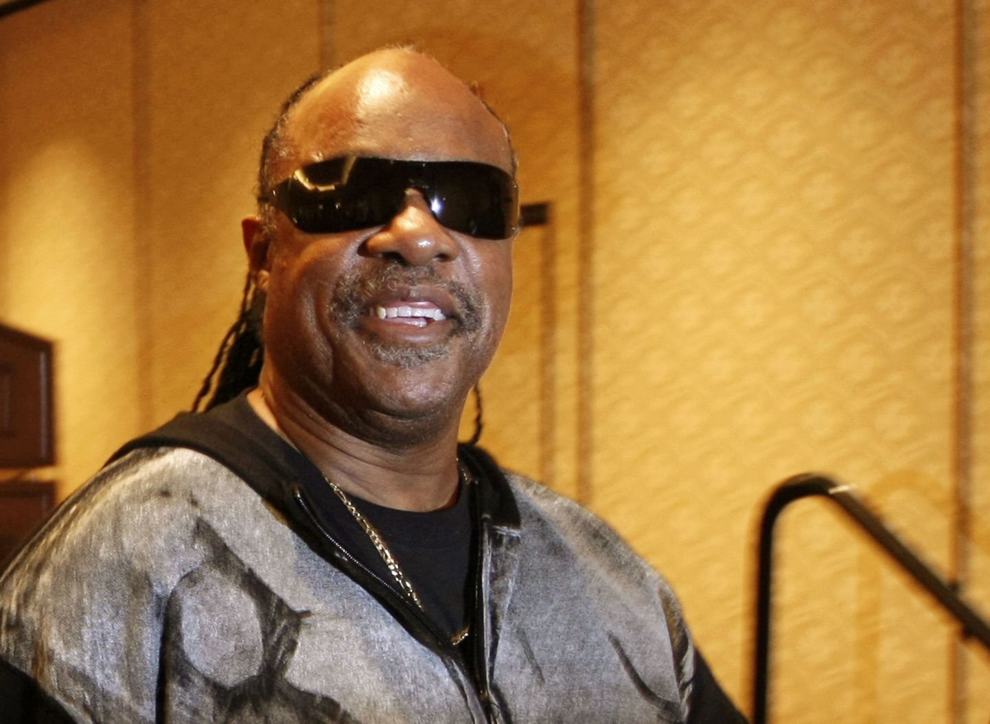 Pime laulja Stevie Wonder Las Vegases toimuval tarbeelektroonikamessil CES 2009.