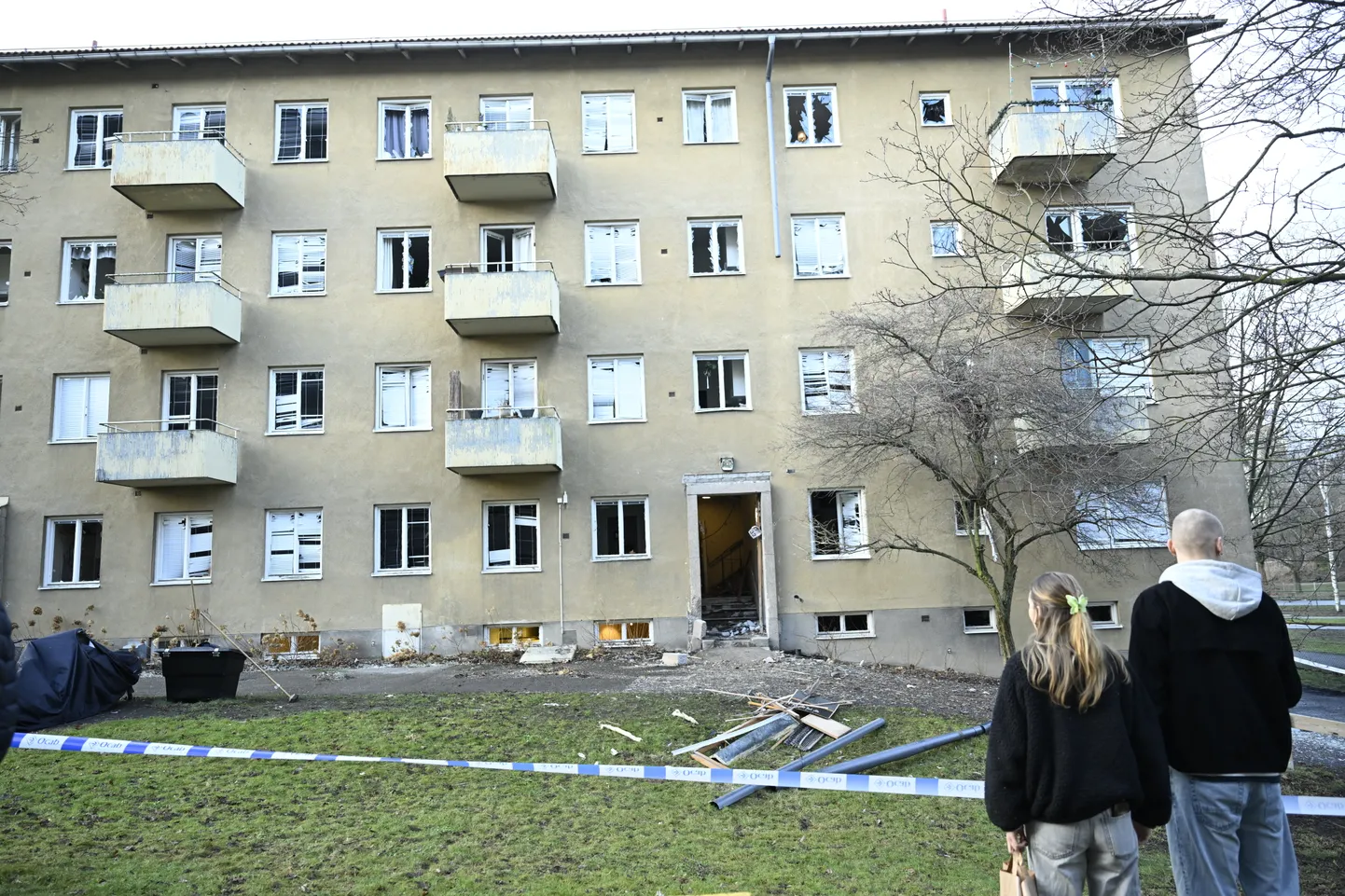 Многоквартирный дом в одном из шведских спальных районов.