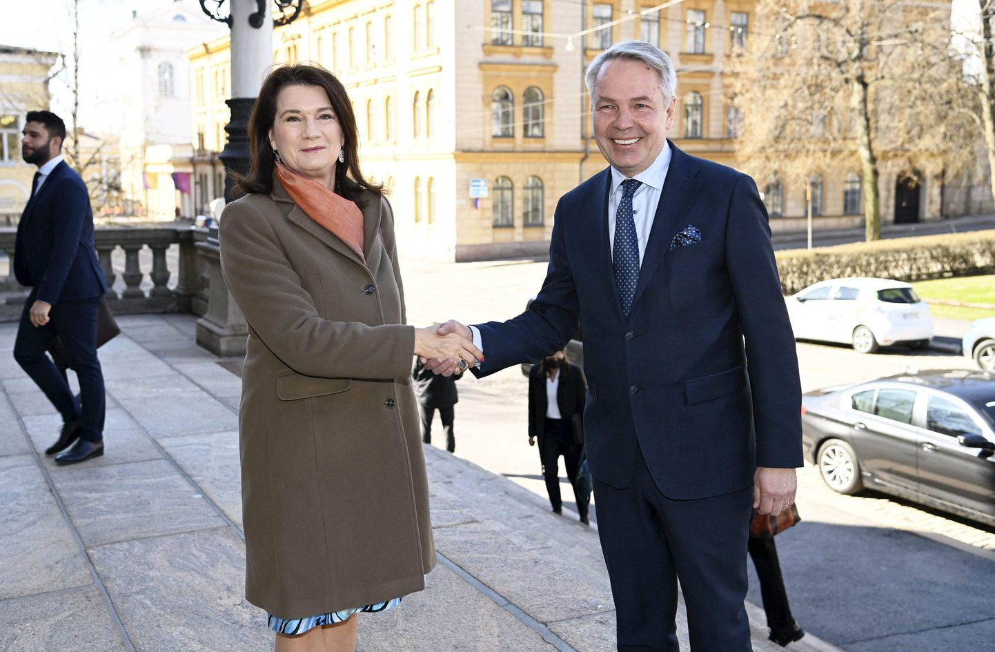 Rootsi välisminister Ann Linde ja tema Soome kolleeg Pekka Haavisto.
