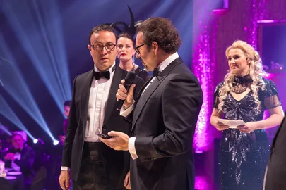 Galaõhtu suurimad eraisikutest annetajad, Colonna asutaja ja tegevjuht Roberto de Silvestri ning ettevõtte kaasasutaja Andrea Agostinone.