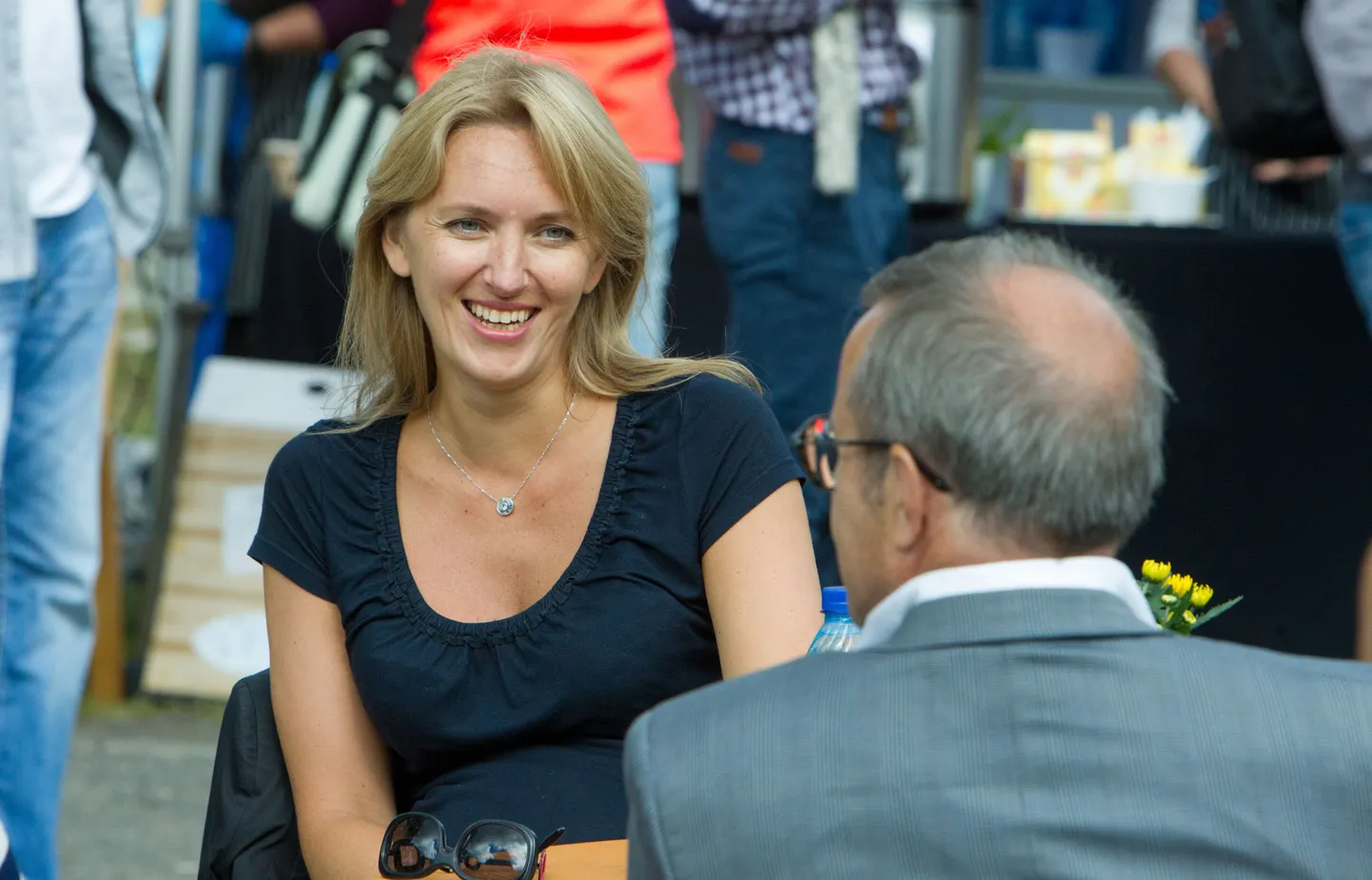 President Toomas Hendrik Ilves abikaasa Ieva Ilvesega.