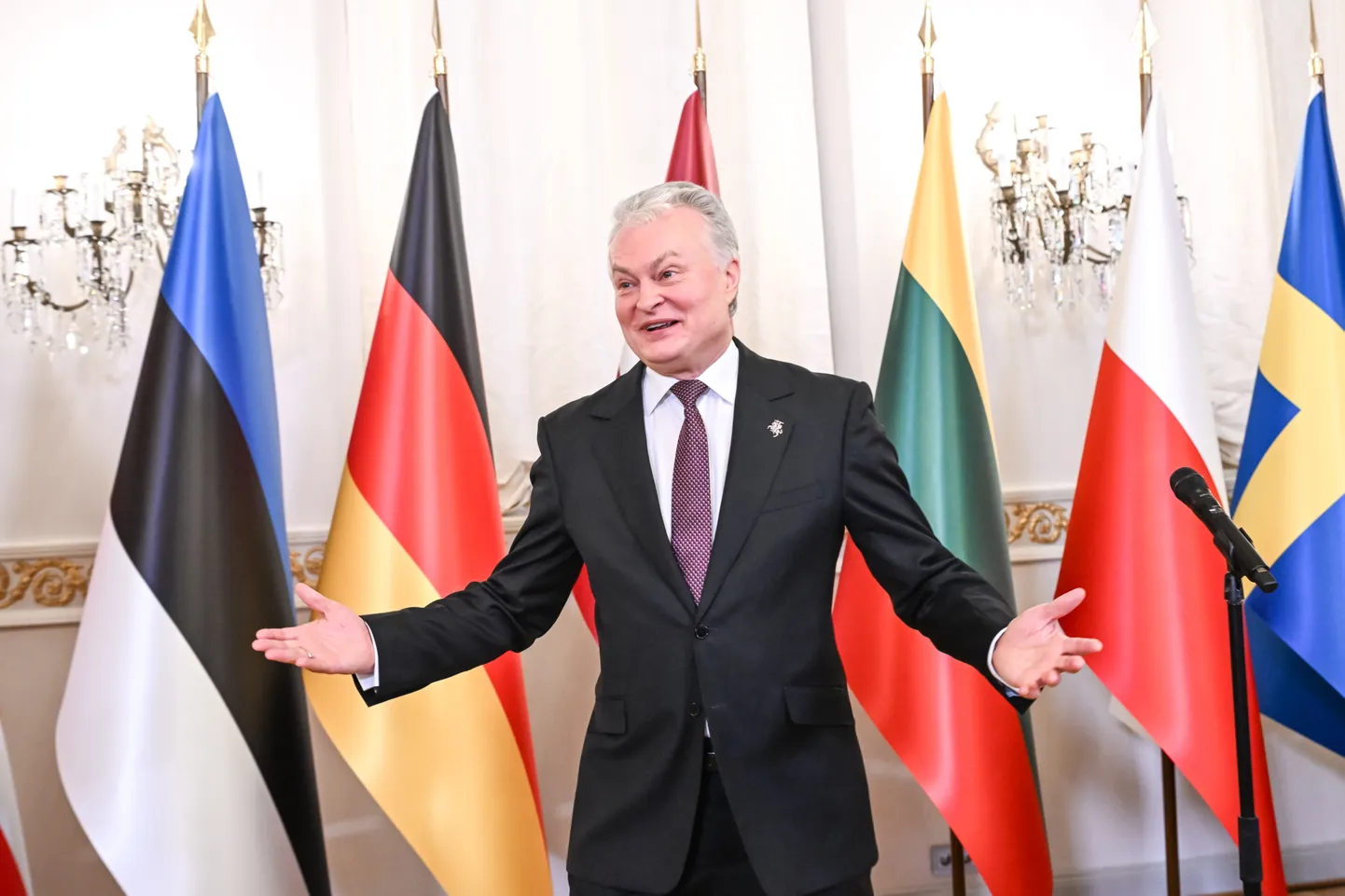 Leedu president Gitanas Nausėda. Foto on tehtud 14. jaanuaril Helsingis, kus peeti Läänemere piirkonna NATO tippkohtumine.