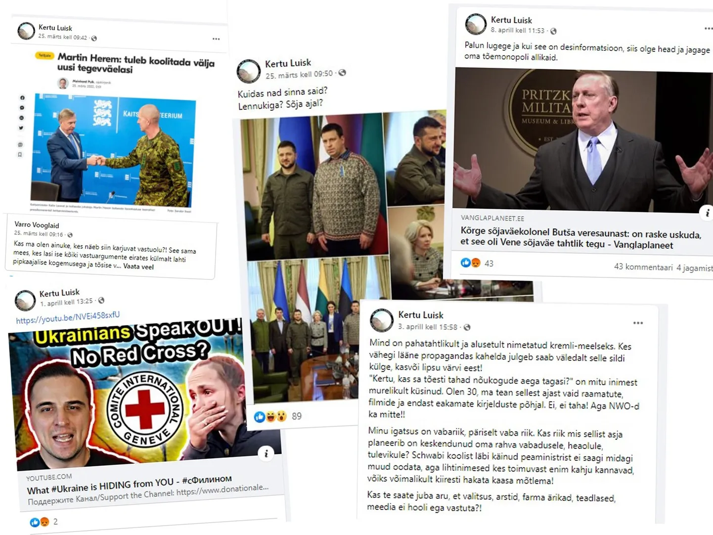 Väike osa Kertu Luisu postitustest.
