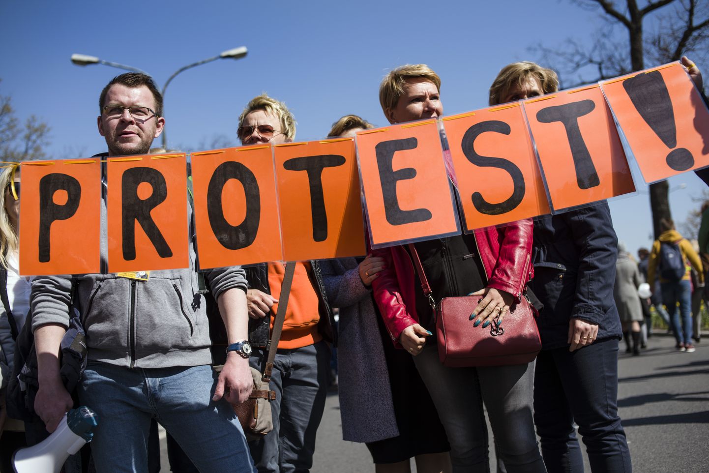 Streikivad Poola õpetajad.