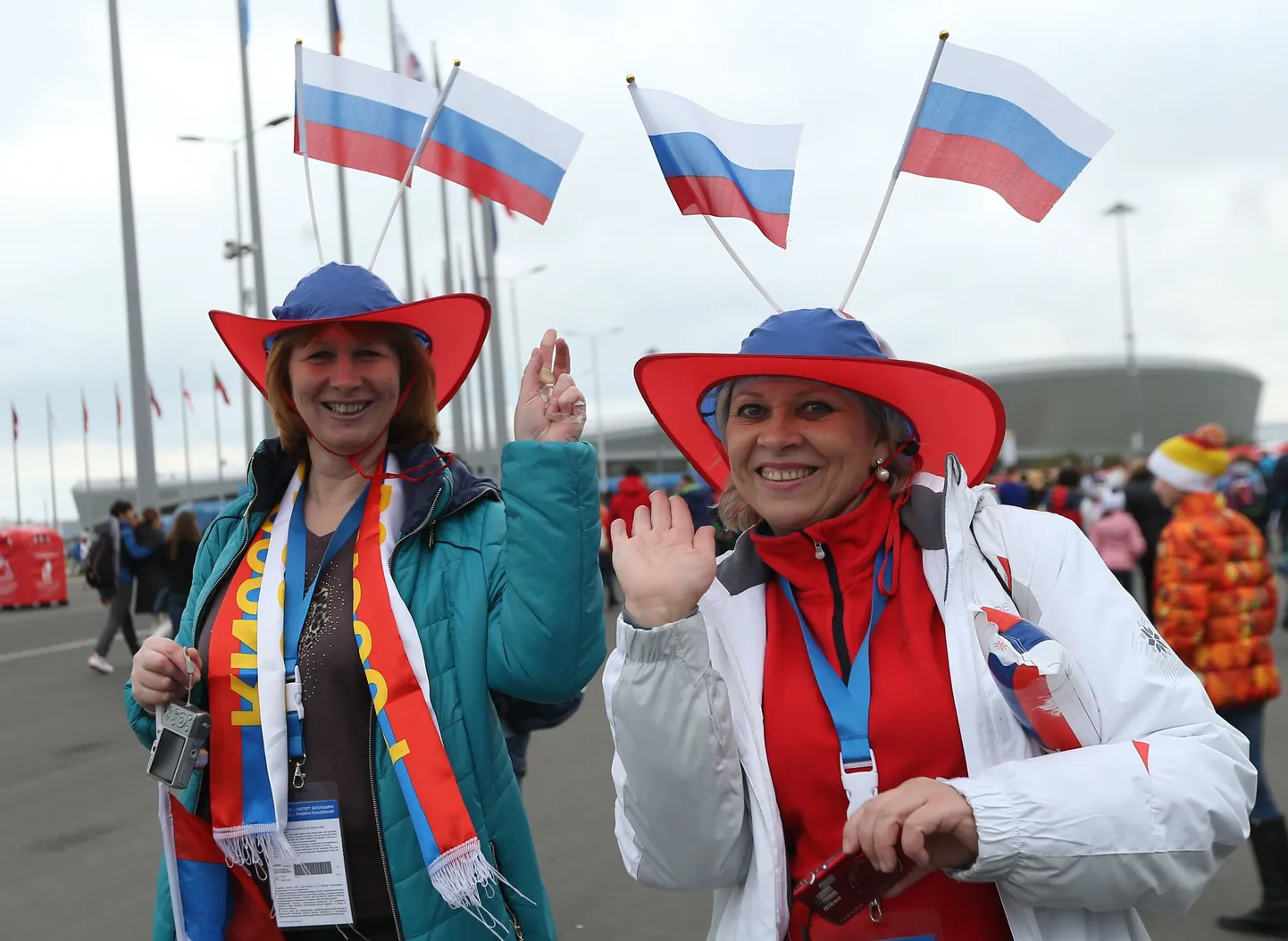 Болельщики сборной России на Олимпиаде в Сочи.