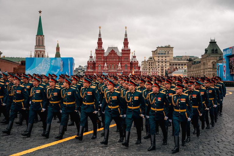 Venemaa võidupüha paraad 9. mail 2021 Moskvas Punasel väljakul. Paraad toimub igal aastal