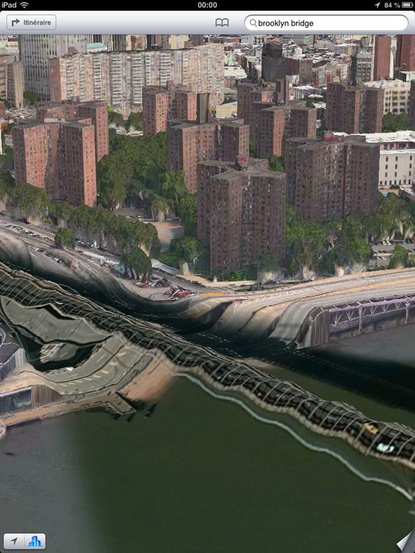 Tegelikult pole Brooklyni sild New Yorgis sugugi nii lainetav, nagu paistab iOS 6 kaardirakendusest.