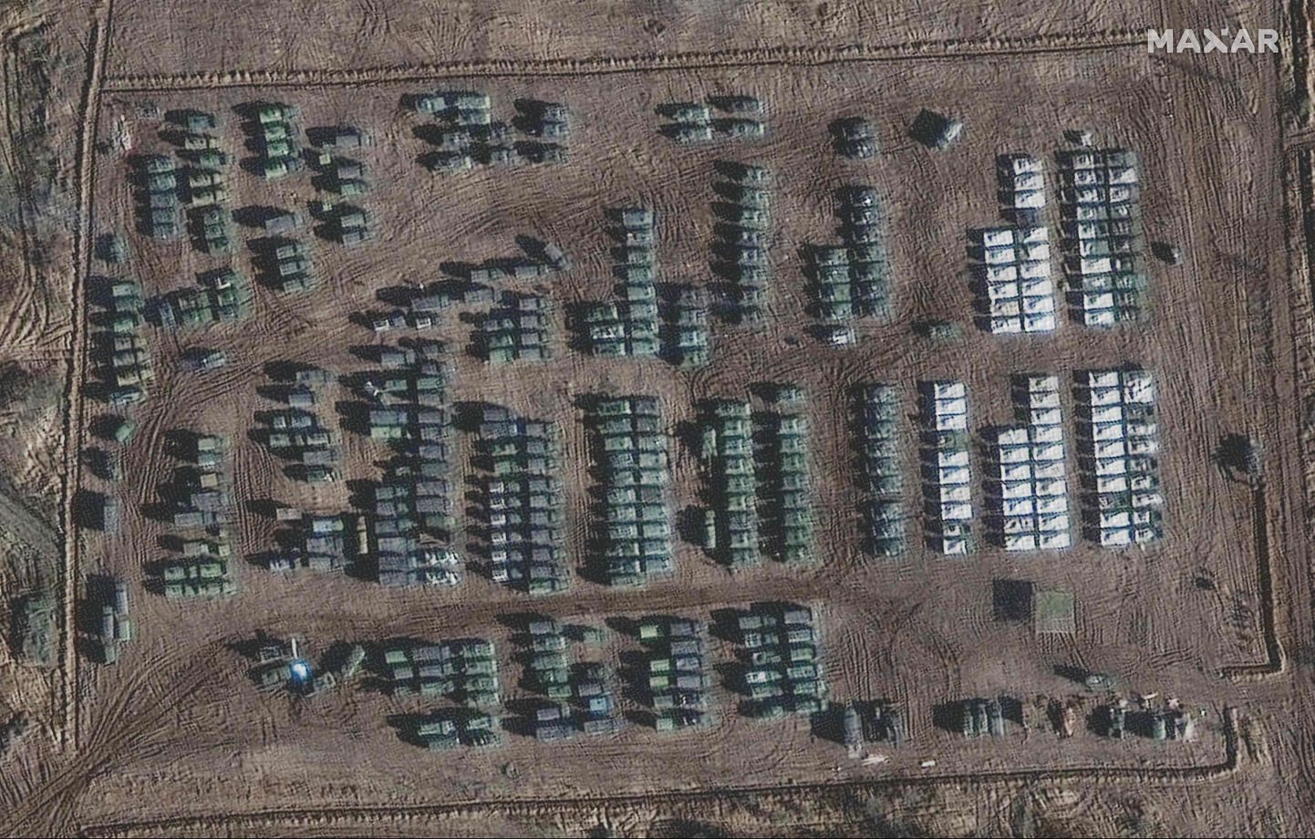 Satelliidipilt Vene vägedest Ukraina piiri lähistel.