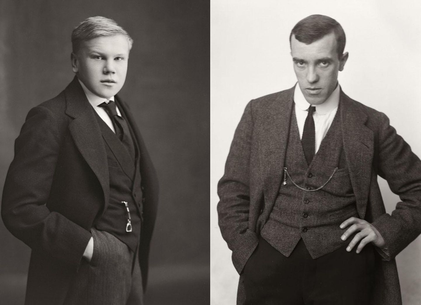 Villem Ormisson ja Konrad Mägi. Pildistanud Jaan Riet aastatel 1913 ja 1914.