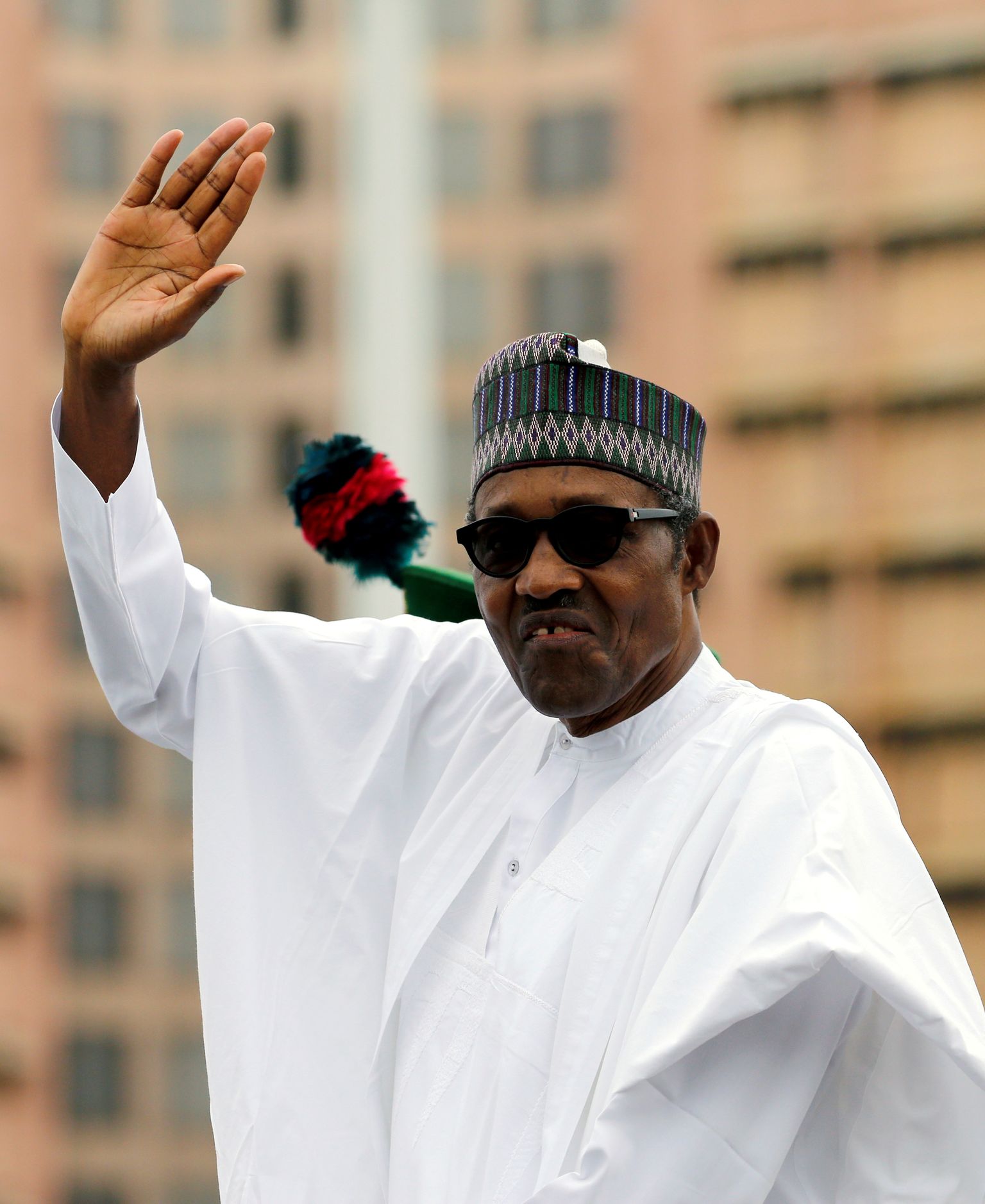 Nigeeria president Muhammadu Buhari 29. mail pealinnas Abujas teiseks ametiajaks ametisse vannutamise tseremoonial.