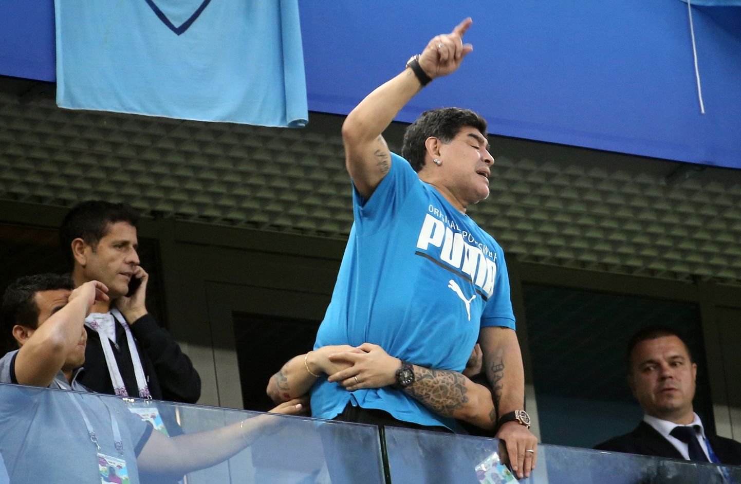 Diego Maradona nautis Argentina-Nigeeria mängu täiel rinnal.