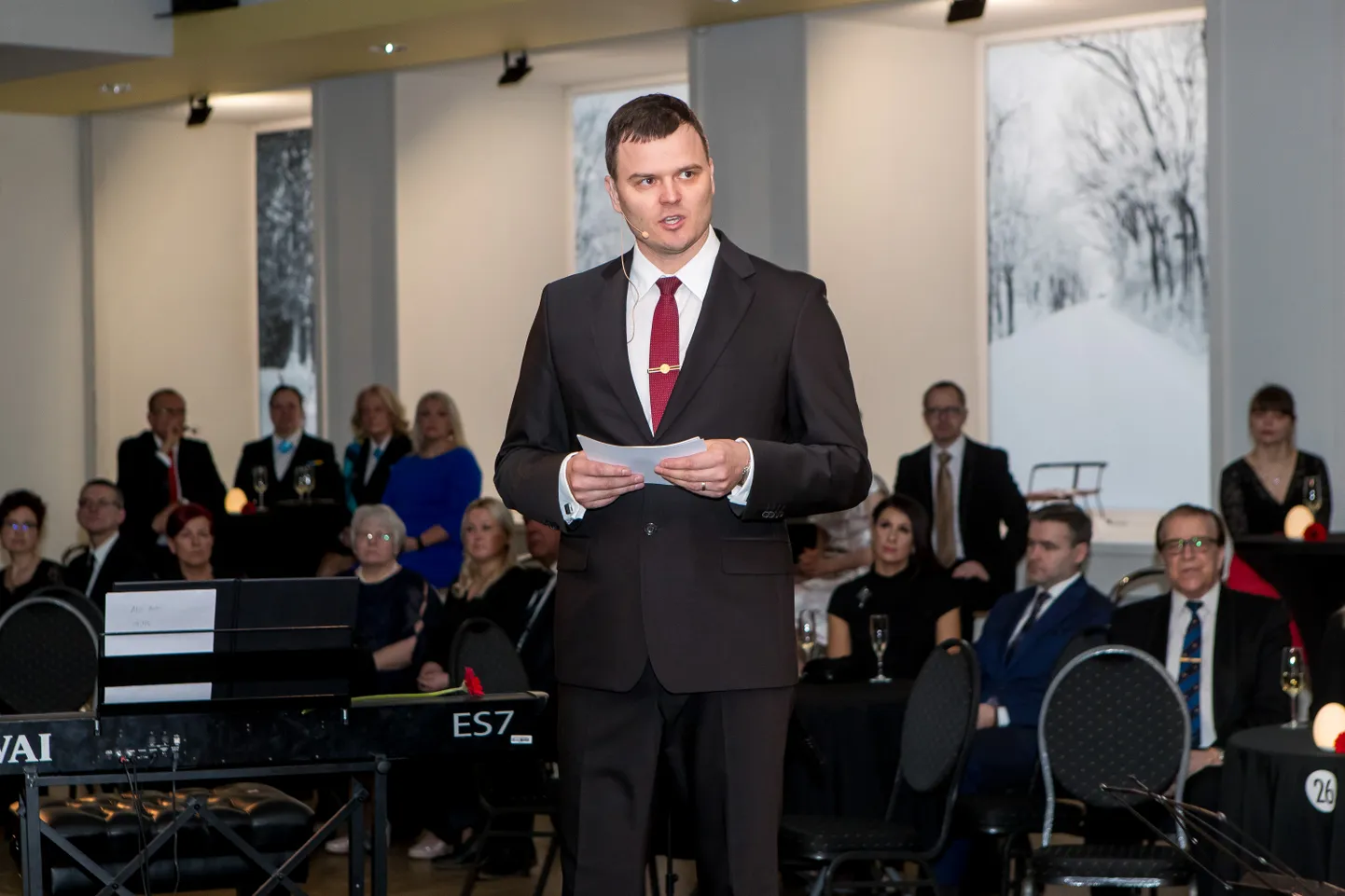 MADIS KALLAS 21. veebruaril vallavanema ja volikogu esimehe pidulikul vastuvõtul.