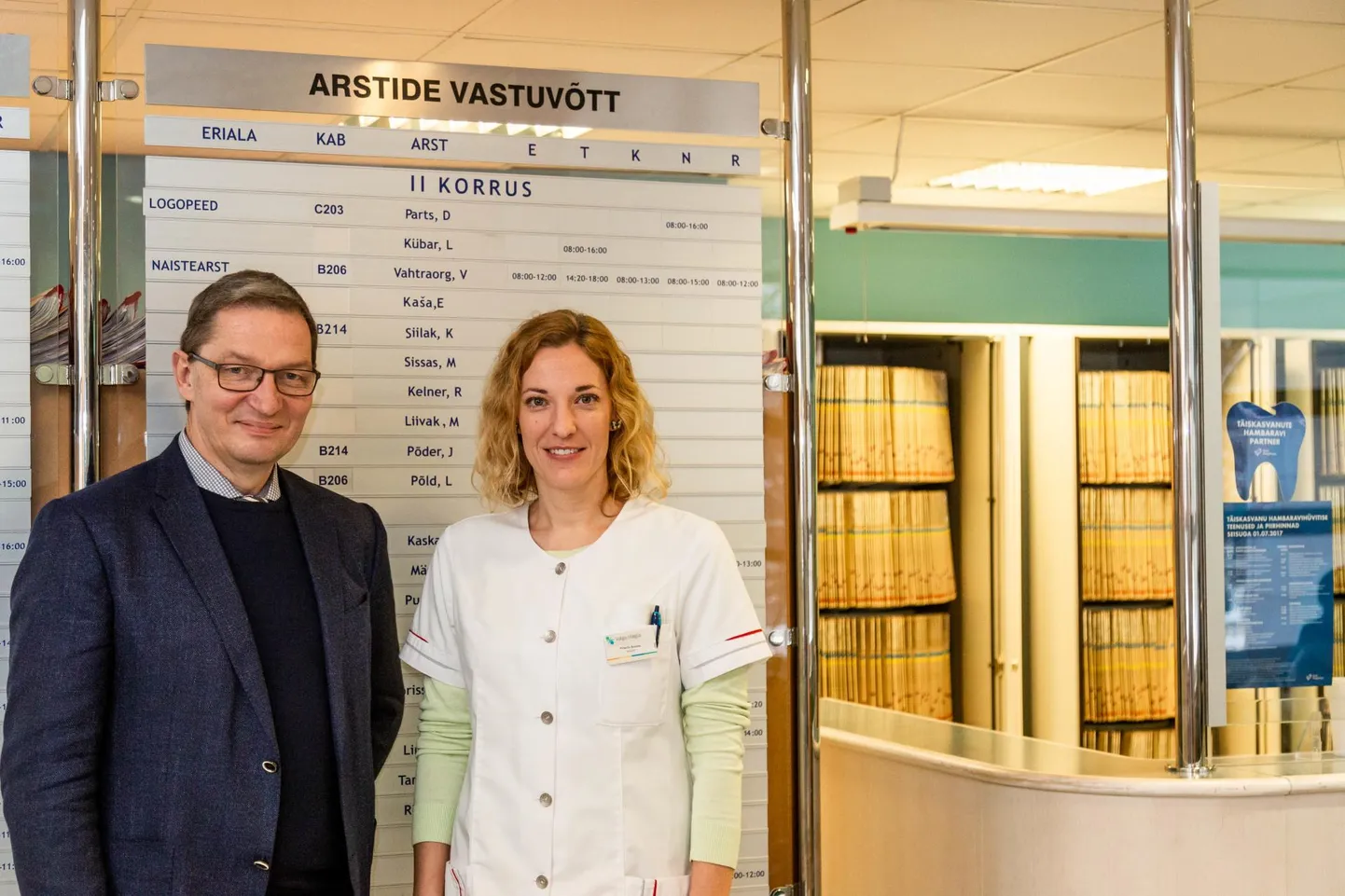 Valga haigla juhataja Margus Ulst ja ravijuht Pilleriin Soodla.