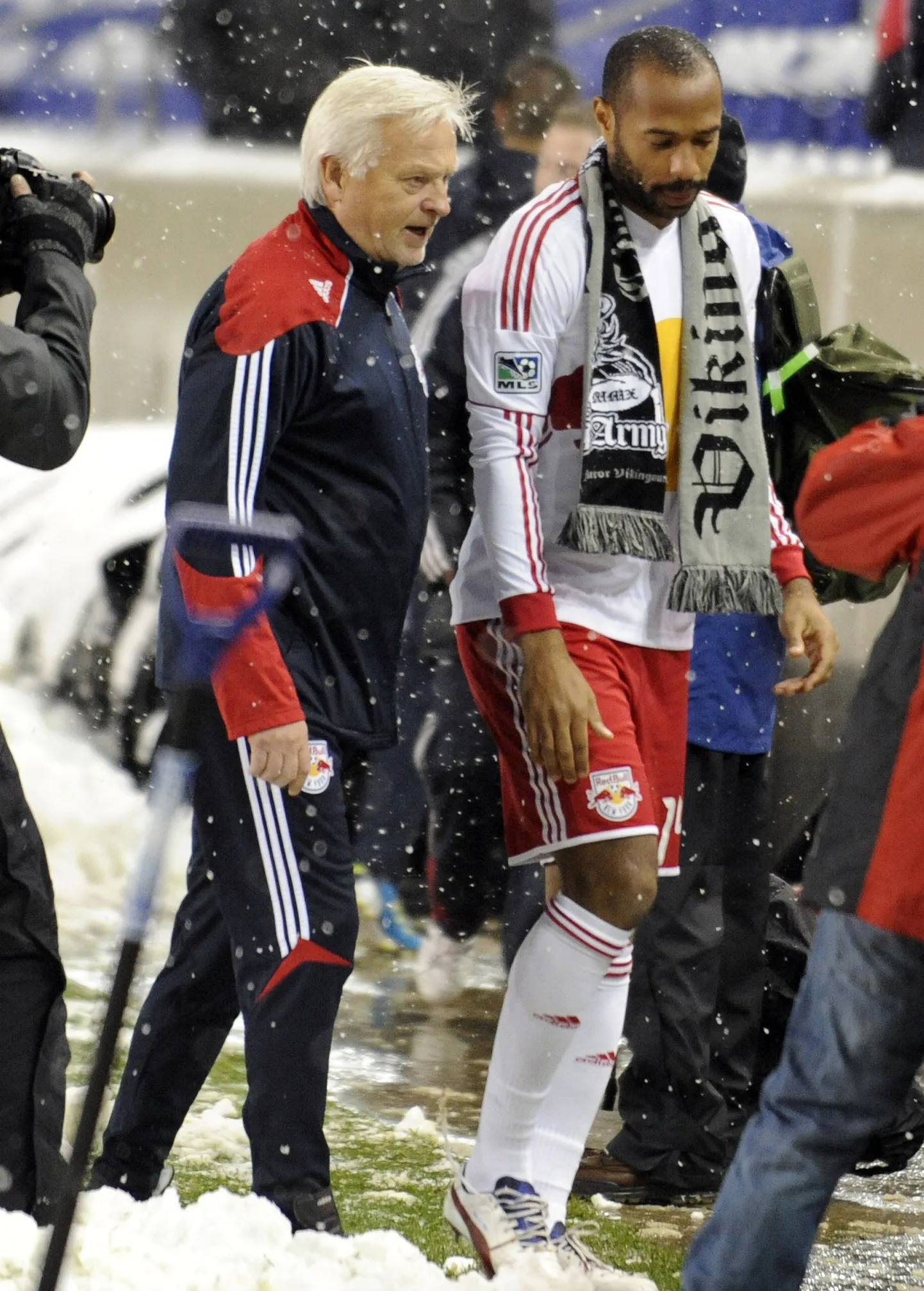 New York Red Bullsi endine peatreener Hans Backe ja meeskonna staar Thierry Henry