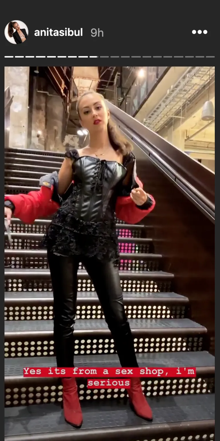 Kuvatõmmis Instagram Story'st: Anita Sibul Tallinn Fashion Weekil. 2019.