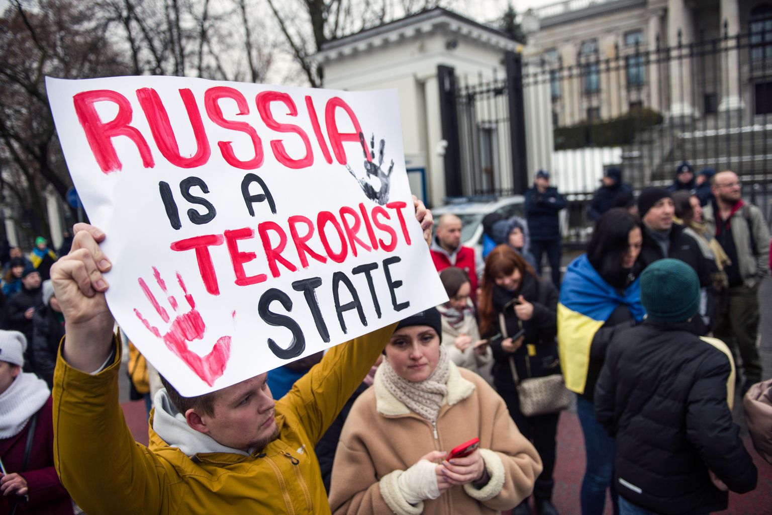 Poolas toimunud meeleavaldus Venemaal valitseva režiimi vastu, 22. jaanuaril 2023. a.