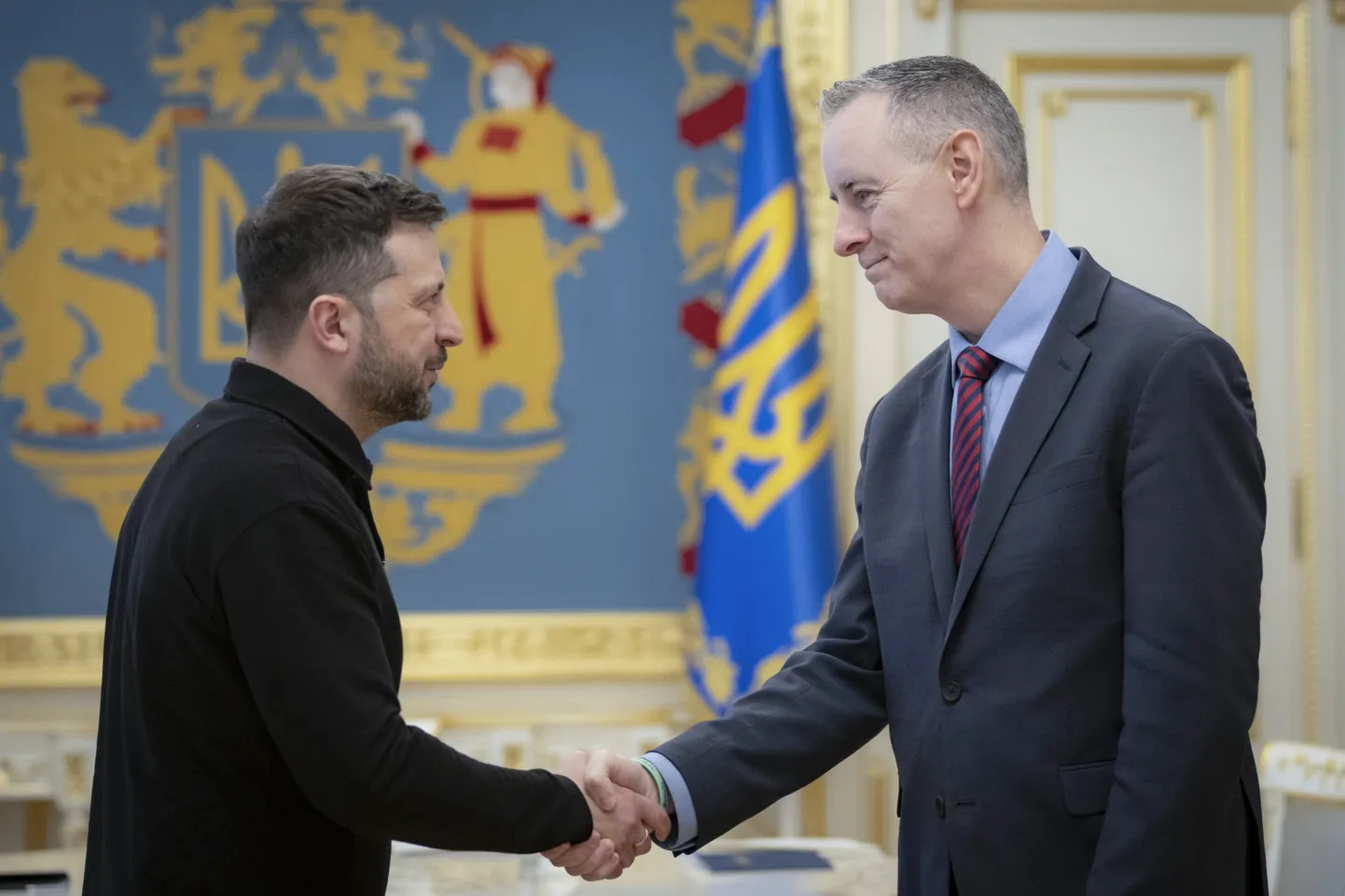 Volodõmõr Zelenskõi ja Brian Fitzpatrick Kiievis.