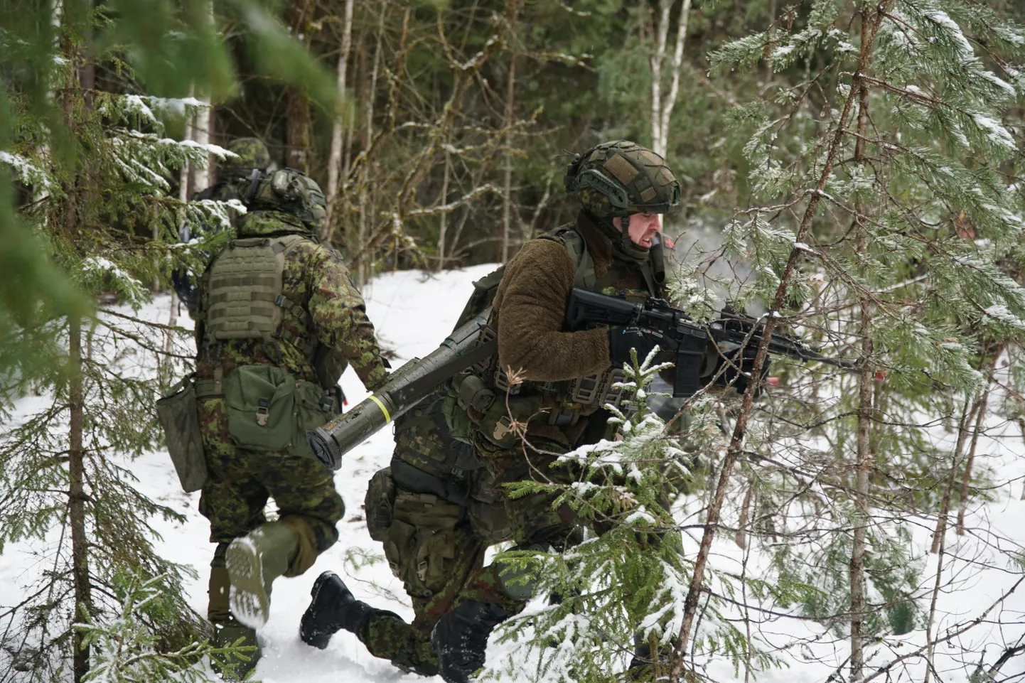 Kuigi ilm eriti harjutusi ei soosinud, läks väljaõppenädalavahetus nii Viru maleva kaitseliitlaste kui ka prantslastest kergejalaväelaste sõnul korda.