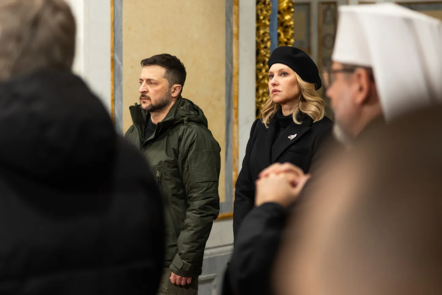 Владимир и Елена Зеленские в Киеве.