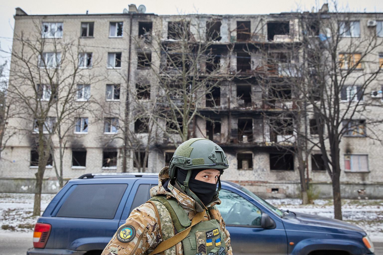 Ukraina sõdur Donbassi põhjarinde läheduses.