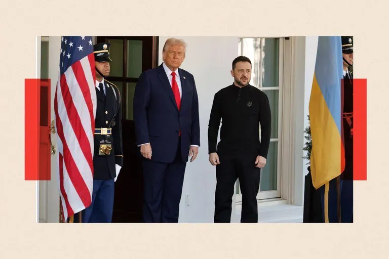 Дональд Трамп и Владимир Зеленский в Вашингтоне.