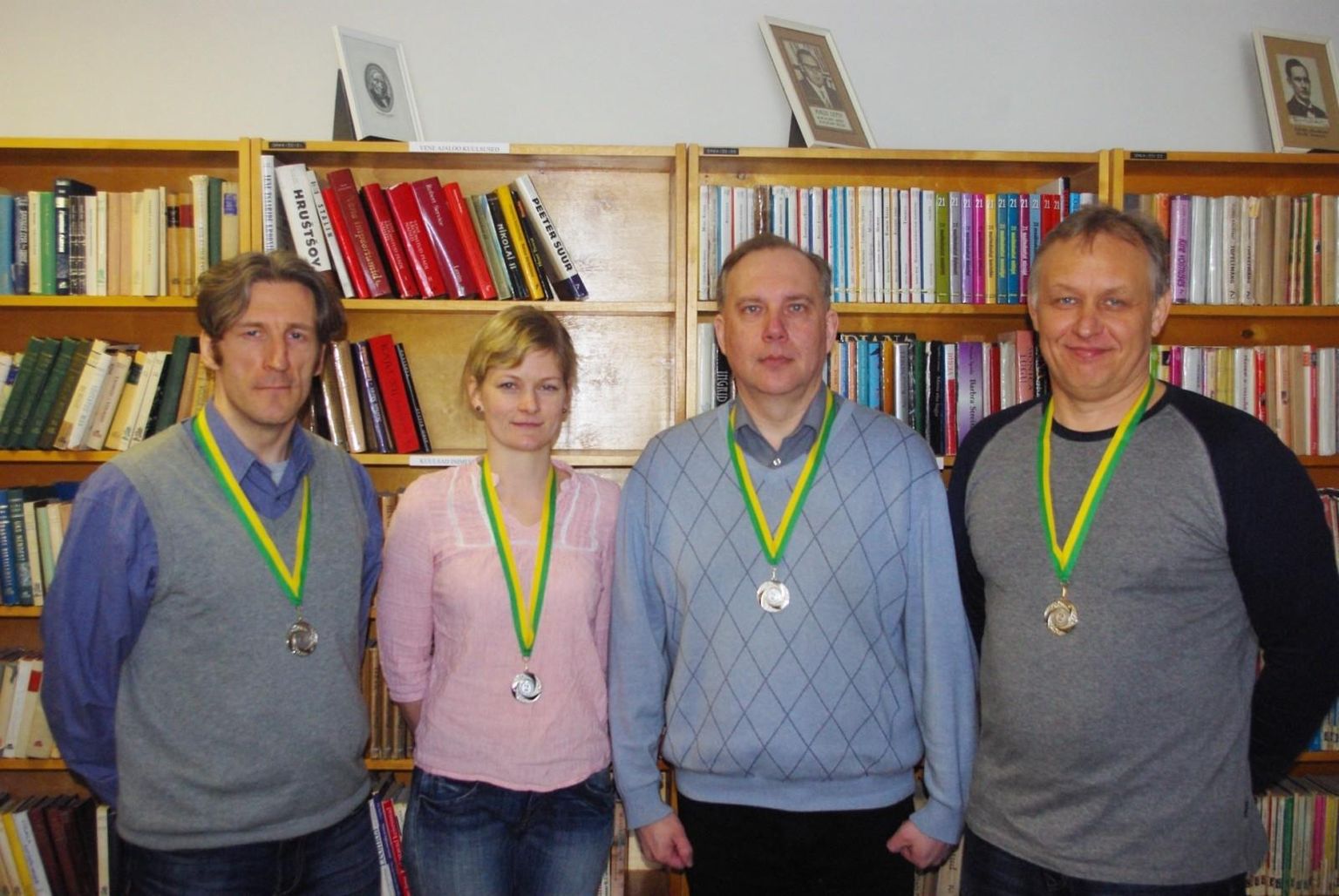 Meelis Lill (vasakult), Kadri Steinbach, Kaido Mägi ja Urmas Kuldmaa tõid Otepääle olulise võidu.