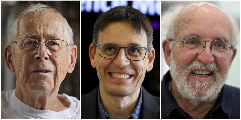 2019 Nobeli füüsikapreemia saanud vasakult: James Peebles, Didier Queloz ja Michel Mayor