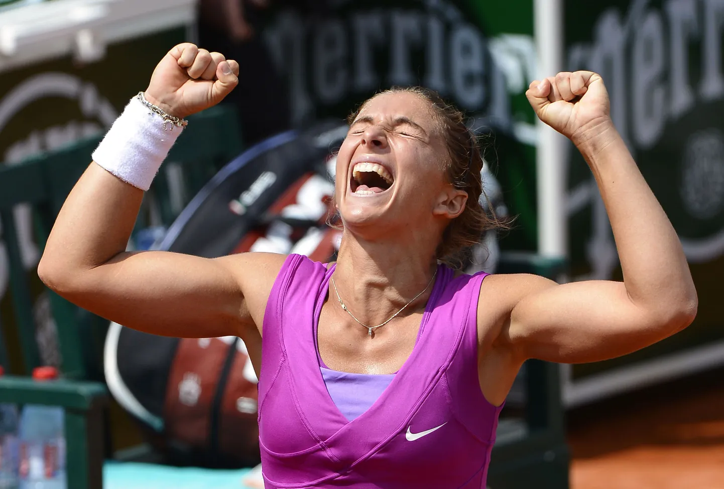 Sara Errani jõudis suure slämmi turniiril esmakordselt poolfinaali.