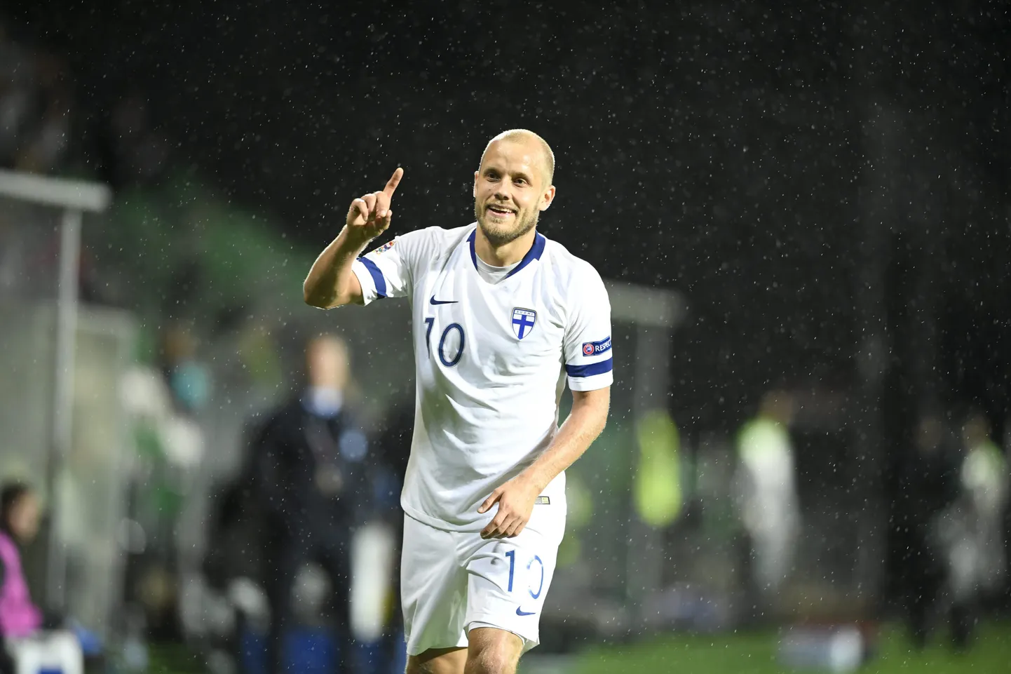 Teemu Pukki lõi Soome mõlemad väravad.