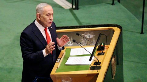 Kümned saadikud marssisid ÜRO-s Netanyahu kõne ajal saalist välja