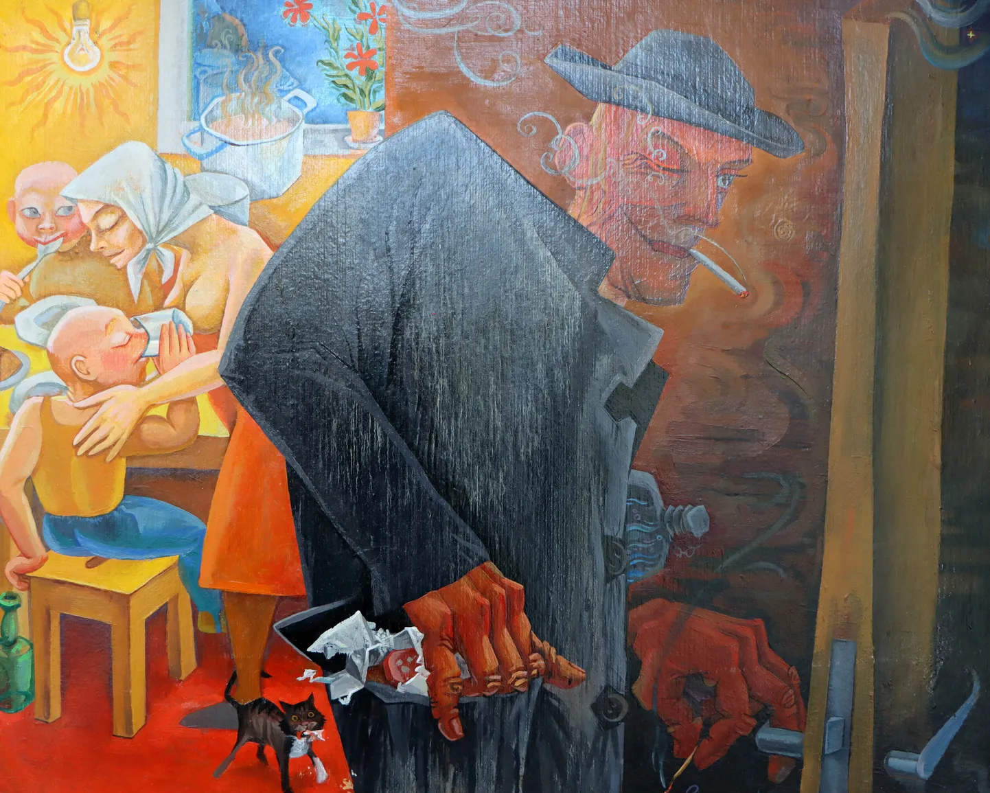 Sellel maalil on Gennadi Jeltsov kujutanud ühe pere igapäevaelu.