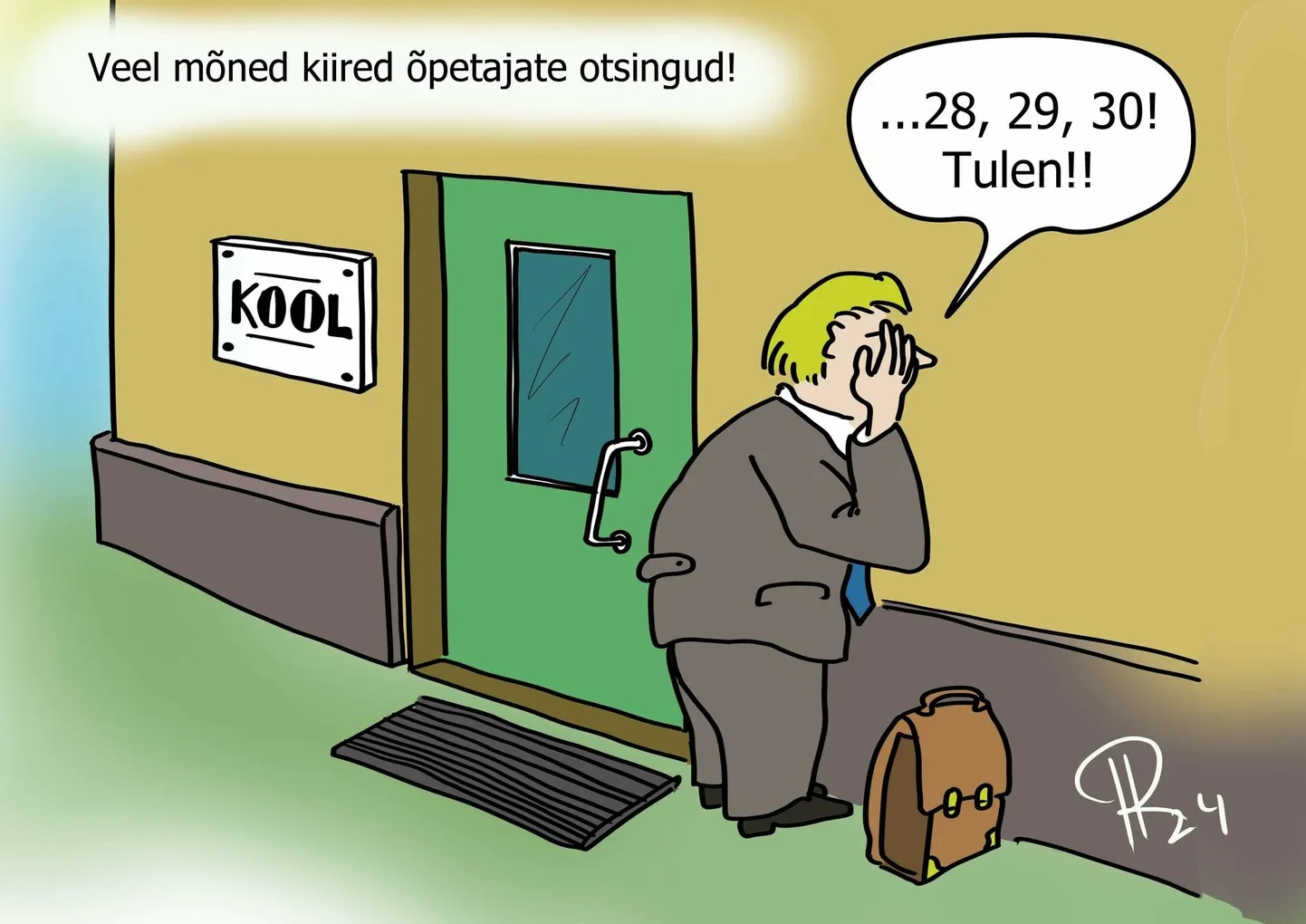 Nädala karikatuur "Õpetajate leidmine on pimesikumäng".