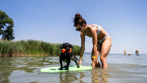 Upēs un ezeros ūdens temperatūra vietām sasniedz +27 grādus
