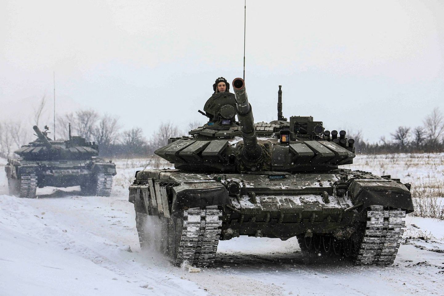 Venemaa tankid õppustel.