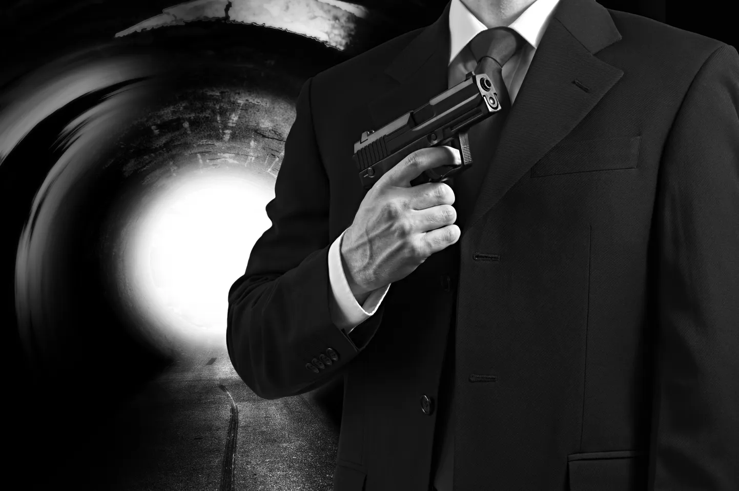 Agent relvaga. Pilt on illustreeriv