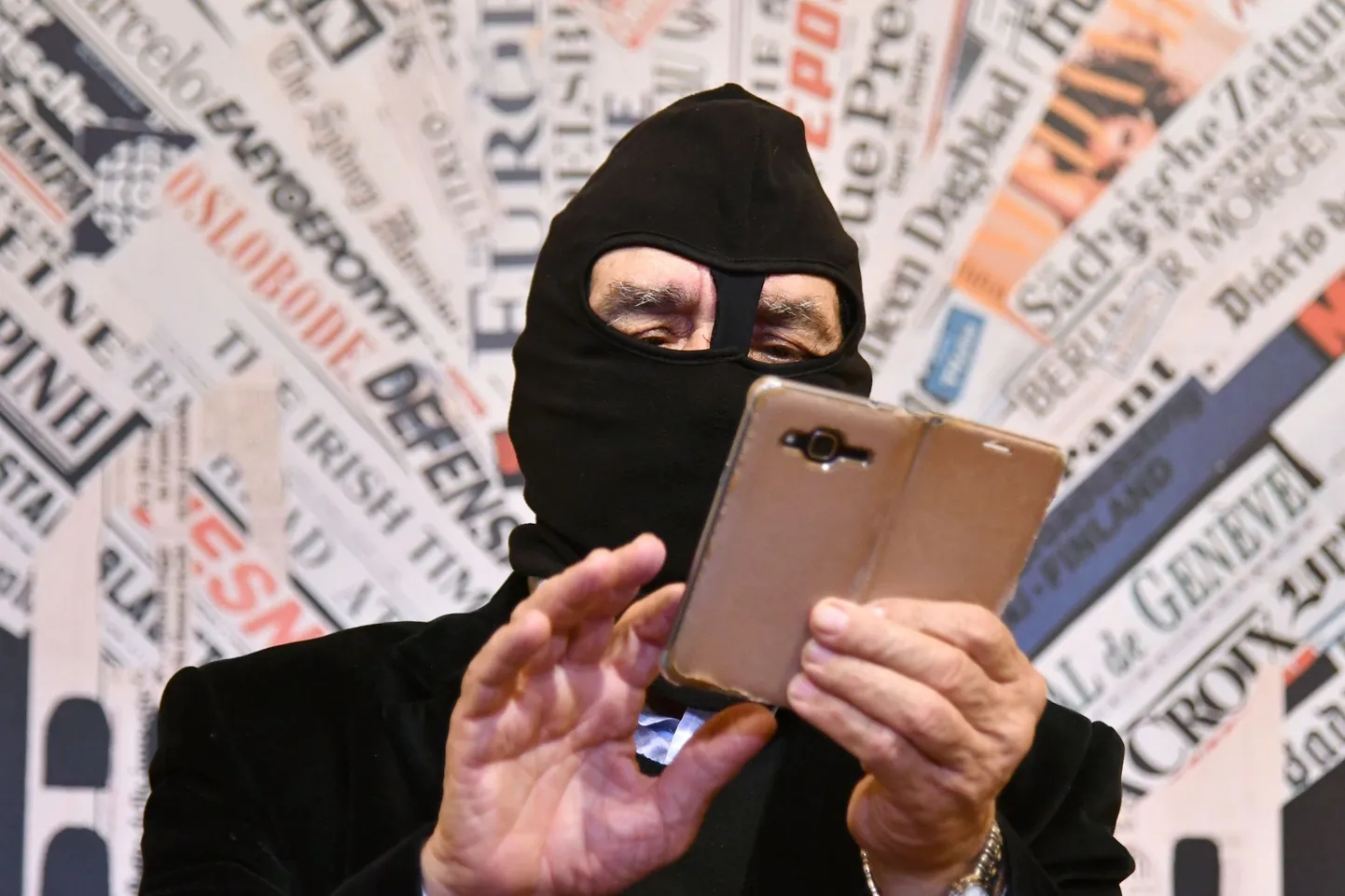 Maffia esindaja Gaspare Mutolo kohtumisel välismeediaga.