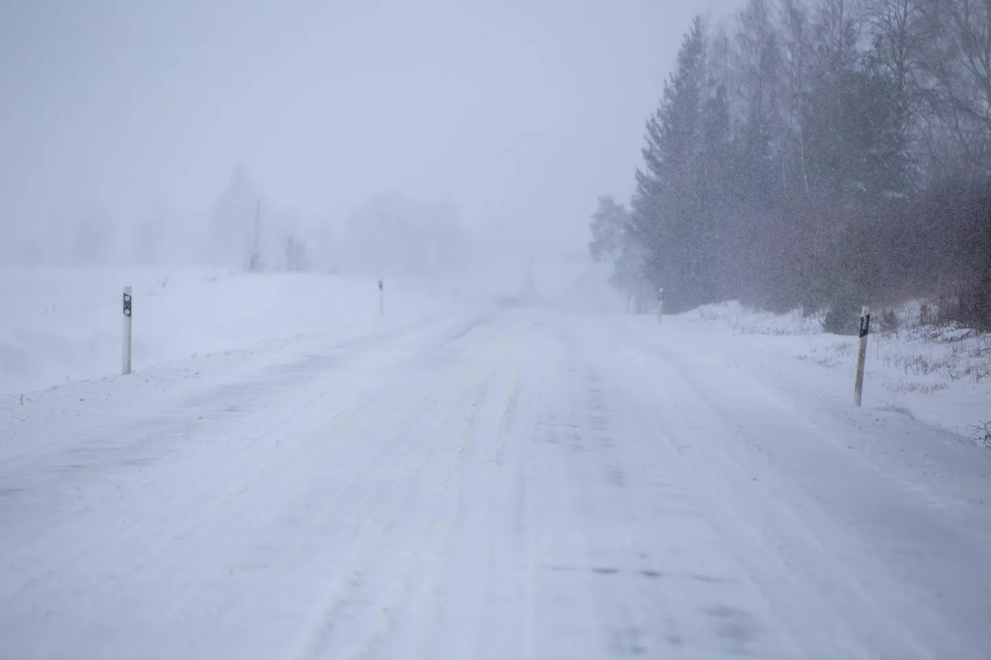 Pärastlõunase seisuga oli teisipäeval Lõuna-Eestis libeduse tõttu juhtunud kolm avariid. Foto on illustreeriv.