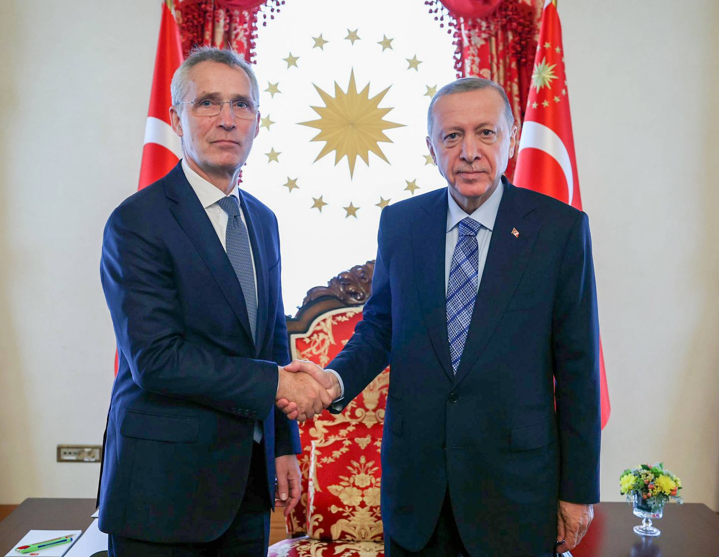 NATO peasekretär Jens Stoltenberg ja Türgi president Recep Tayyip Erdogan Istanbulis 4. juunil.