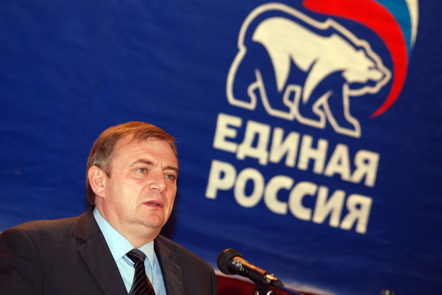 Sotši linnapea Anatoli Pahhomov võimupartei poliitnõukogu koosolekul.