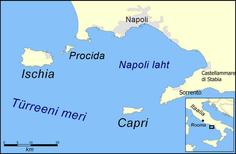 Capri saare asukoht kaardil