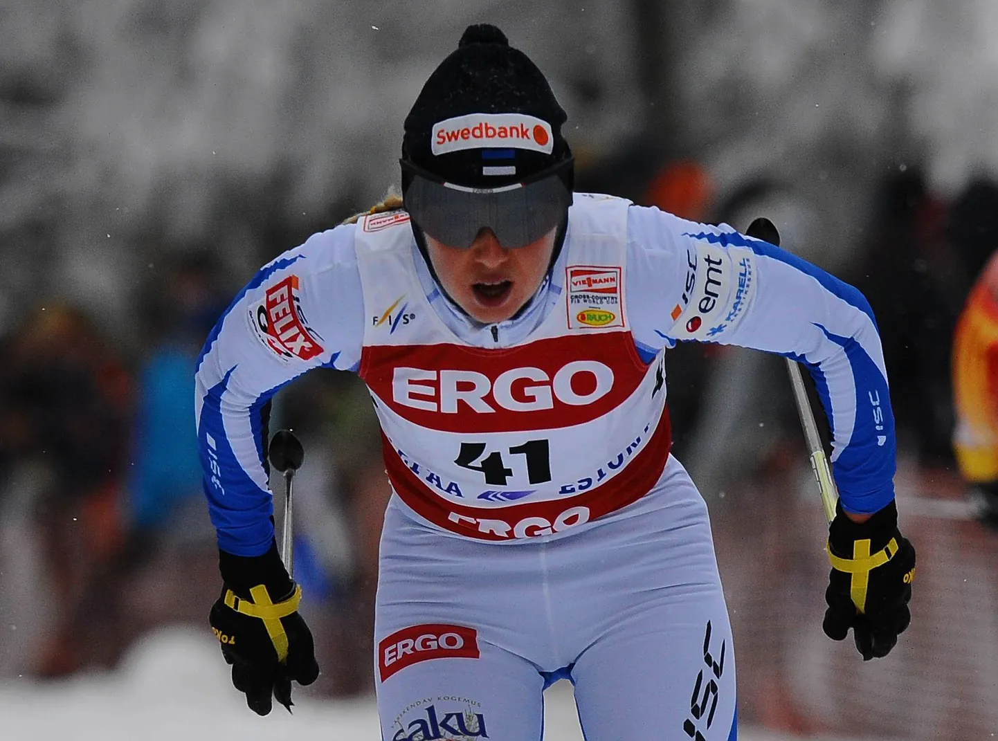 Kristina Šmigun-Vähi Otepää MK-etapil.