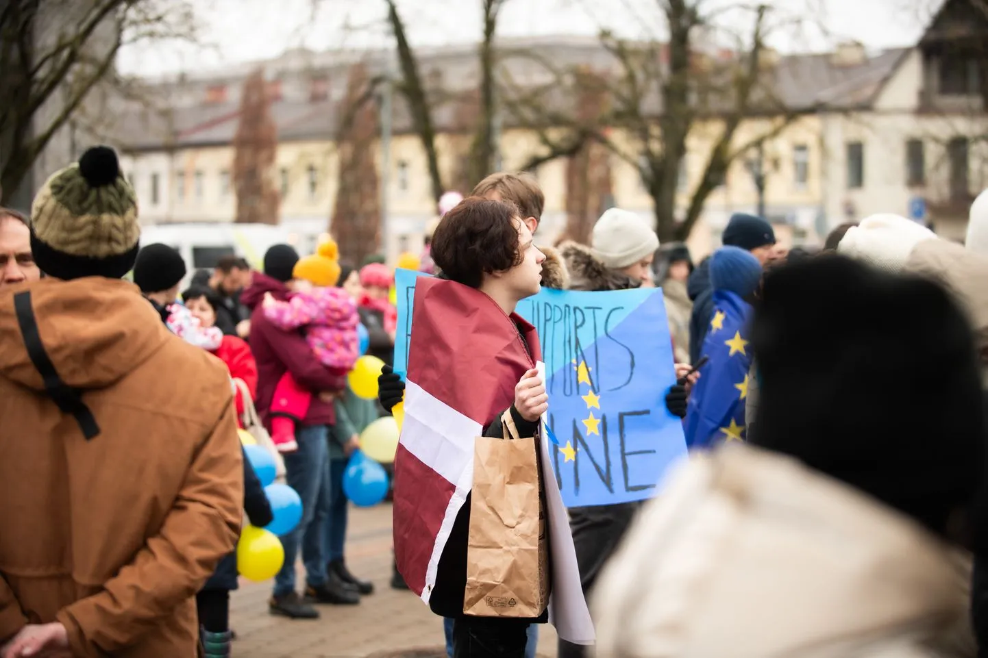 Мероприятие в поддержку Украины в Даугавпилсе.