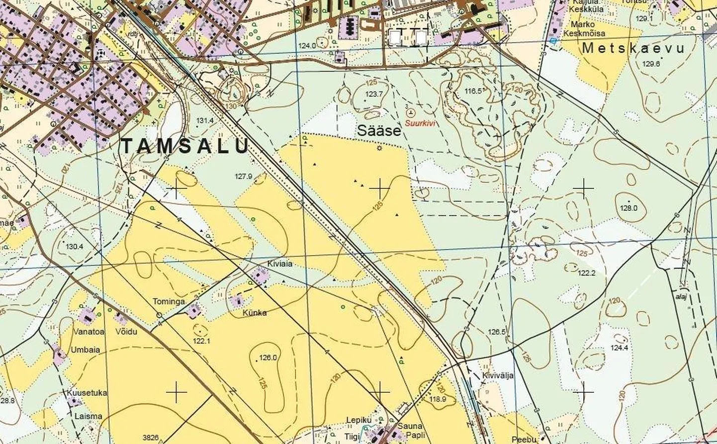 Maaamet lasi valmistada kolme Lääne-Viru piirkonna kohta uued Eesti põhikaardilehed.