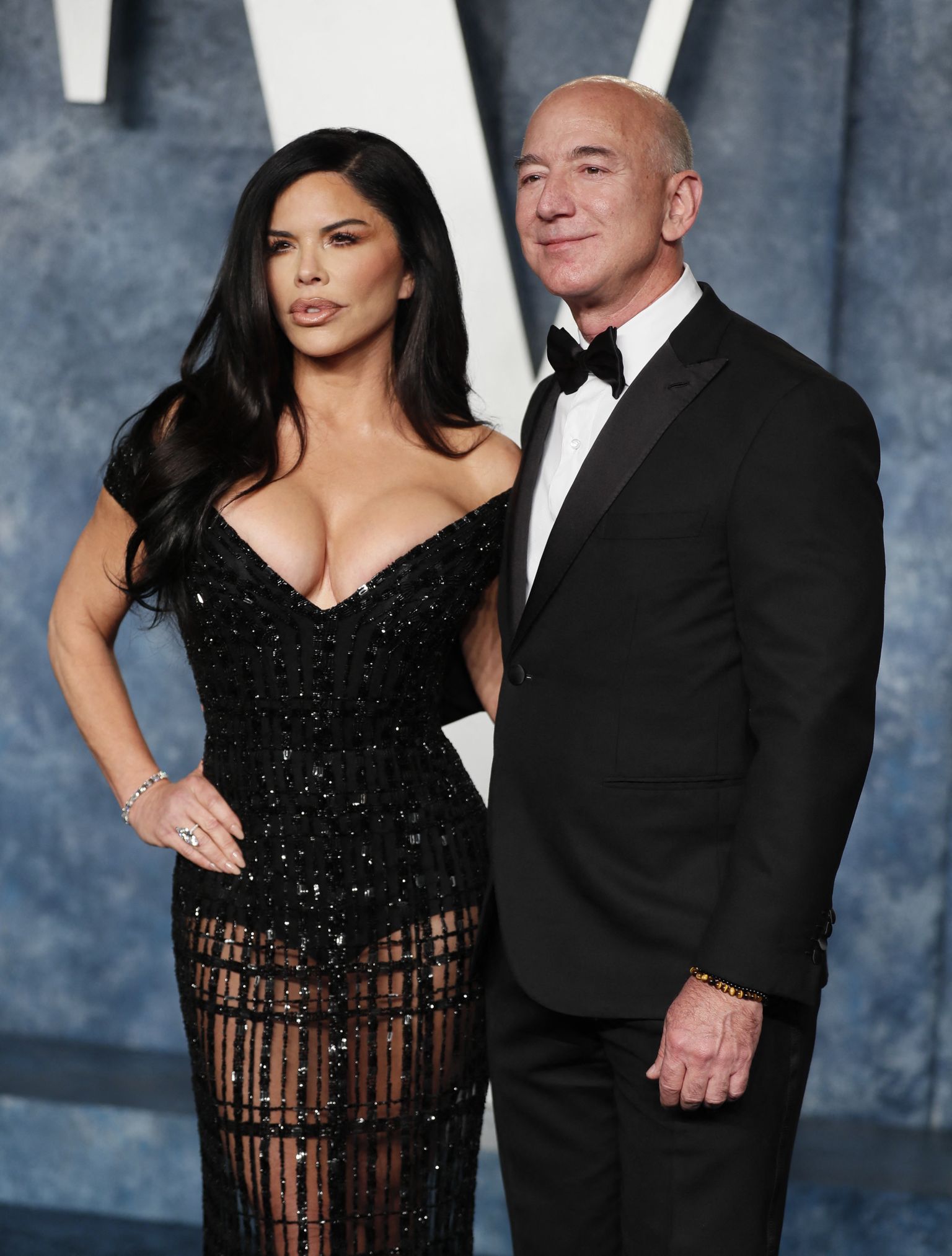 Lauren Sanchez ja Jeff Bezos 12. märtsil 2023 Vanity Fairi Oscarite järelpeol Californias Los Angeleses